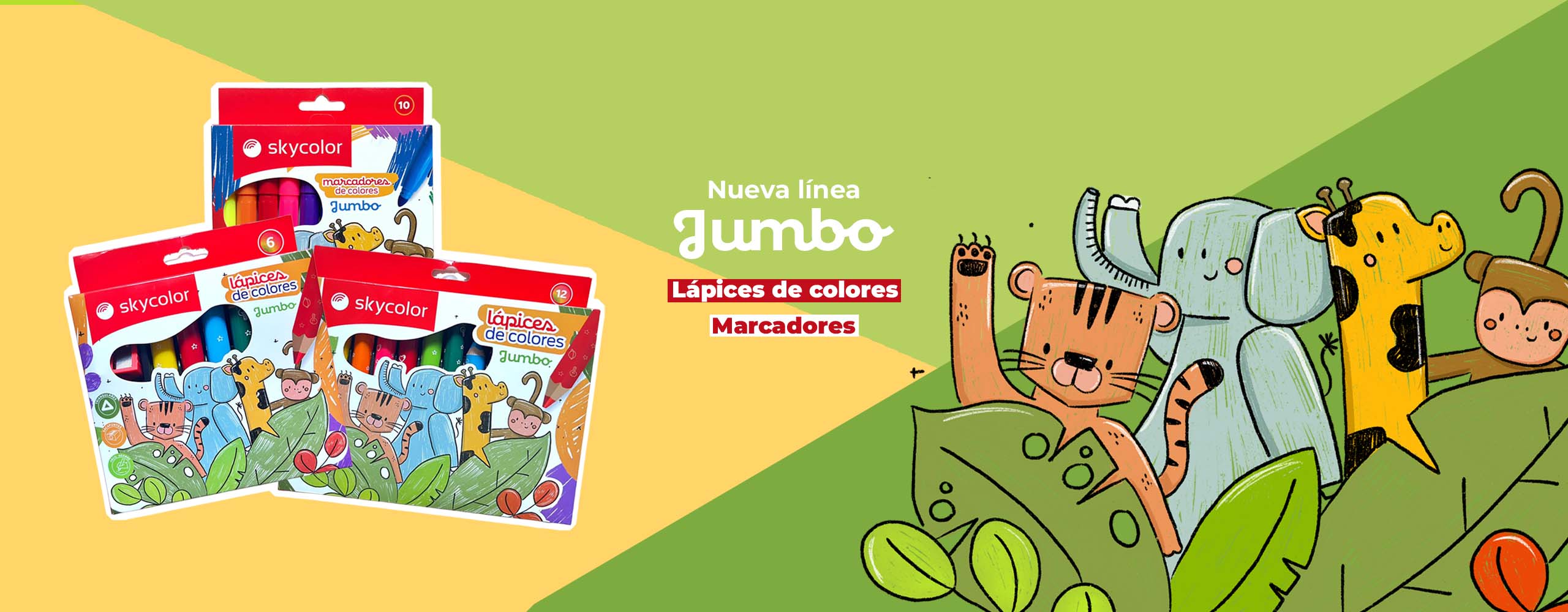 Nueva línea Jumbo — Lápices y marcadores Skycolor